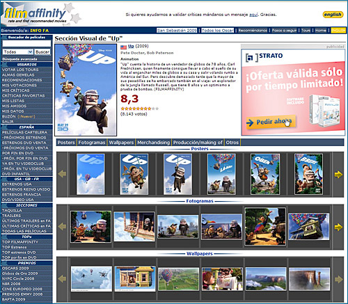 Secci�n visual de Up